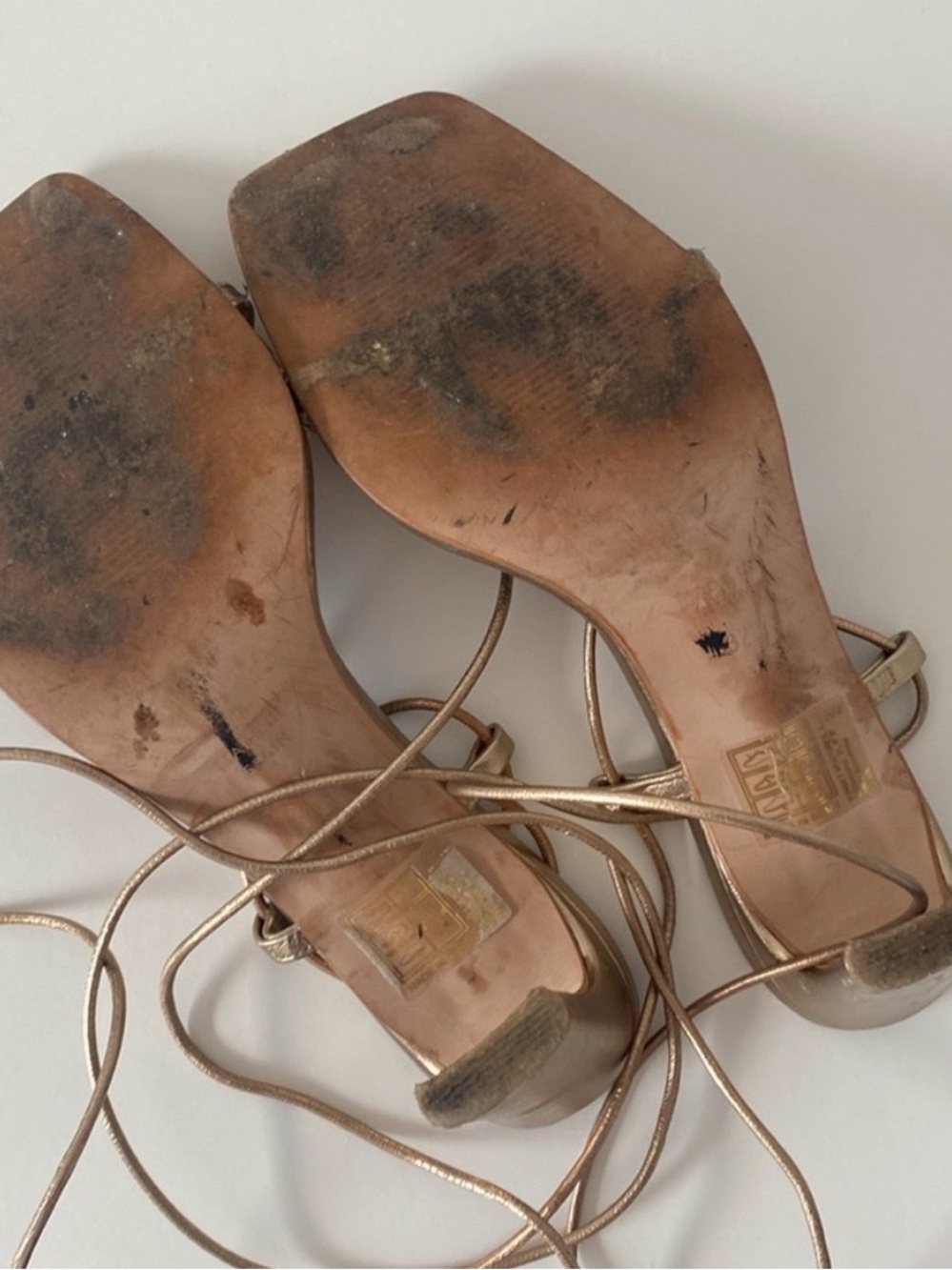 ALOHAS Metallic Bronze Bellini Lace Up Heels - Picture 5 of 7